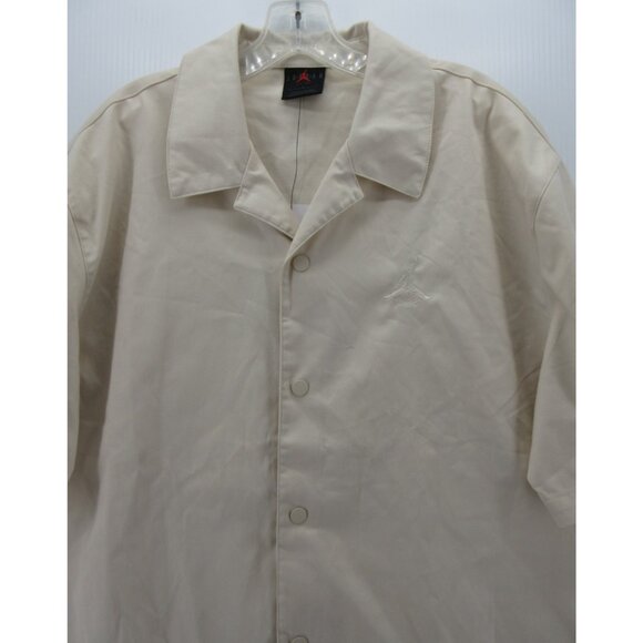 Jordan Shirt Large Air Jumpman Flight Button Up Khaki Resortwear NWT * - Picture 2 of 14